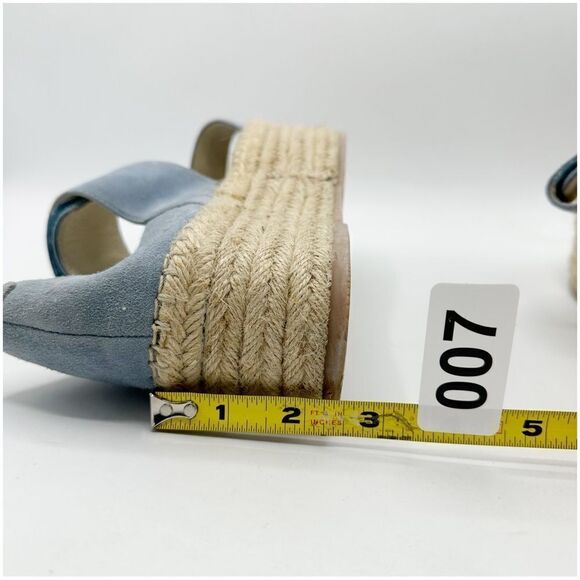 Jeffrey‎ Campbell Light Blue Suede Espadrille Platform Wedge Sandal Size 9 - Picture 12 of 14